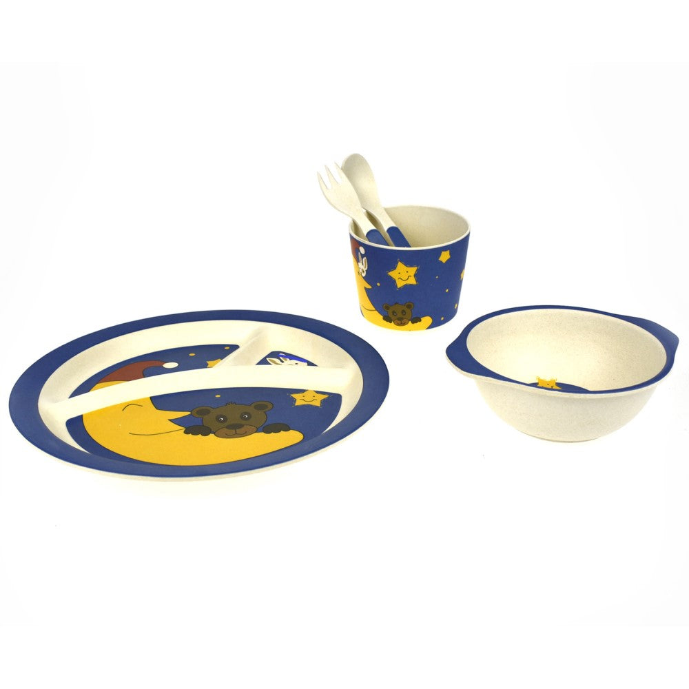 Toddlers 5Pcs Bamboo Dinner Set - Bear Rabbit