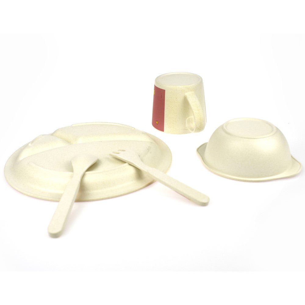 Toddlers 5Pcs Bamboo Dinner Set - Bear Rabbit