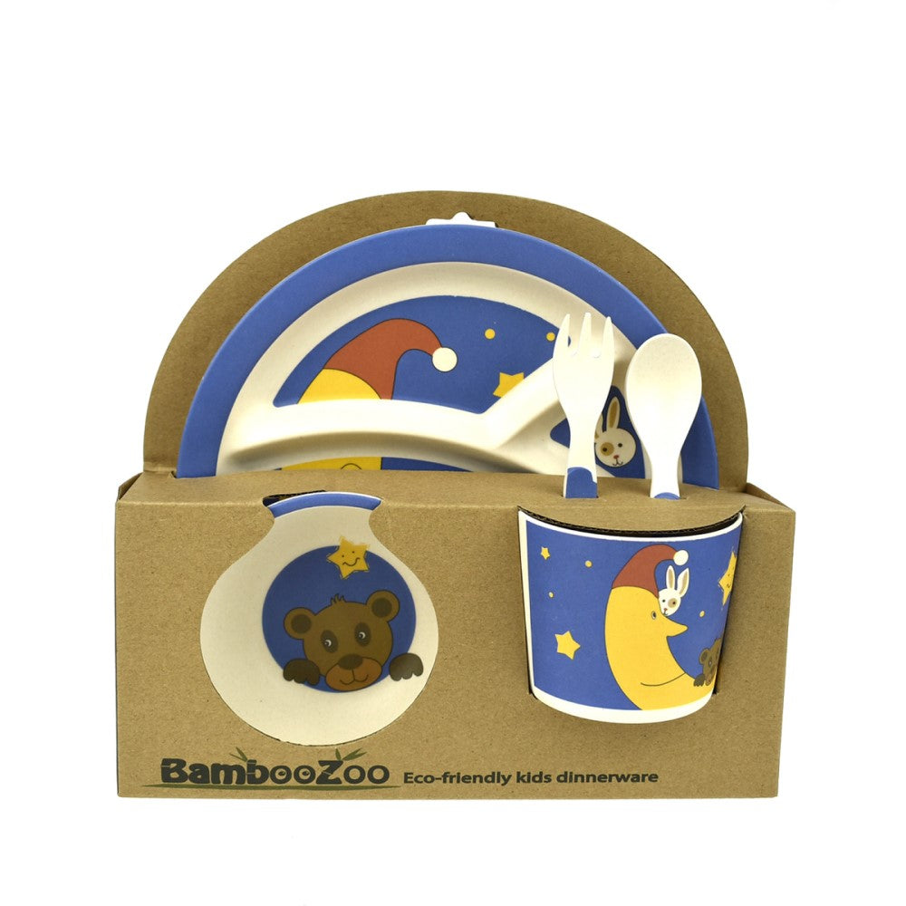 Toddlers 5Pcs Bamboo Dinner Set - Bear Rabbit
