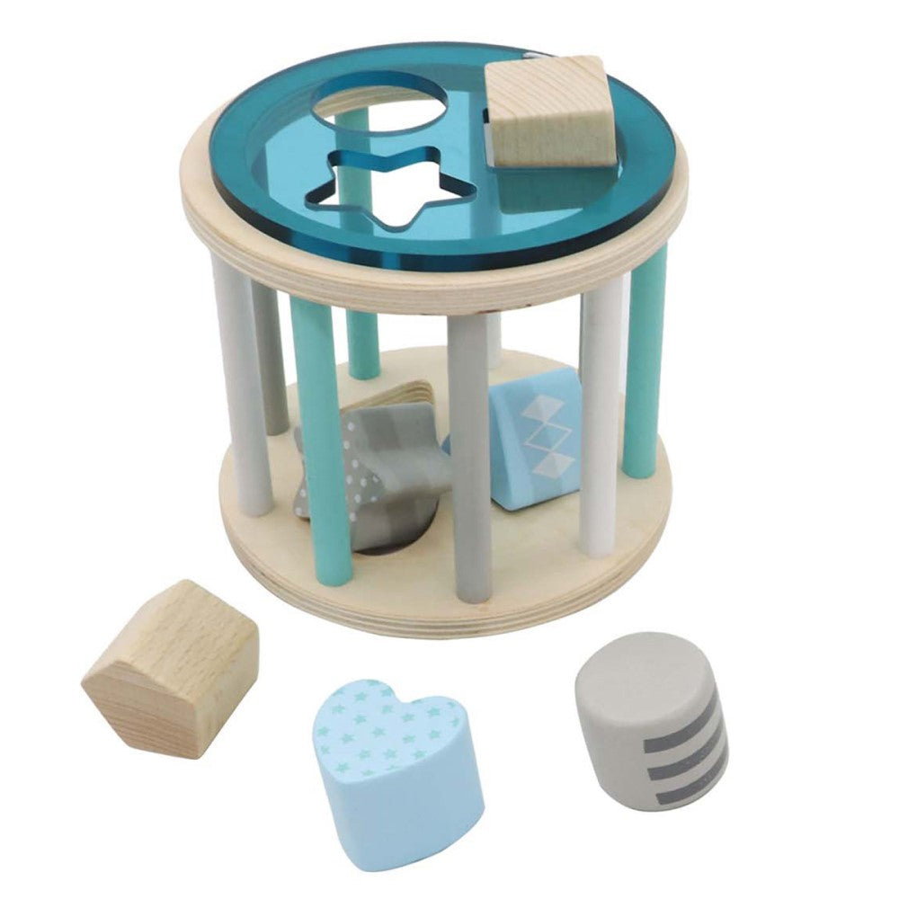 Toddlers Rolling Shape Sorter Toy Blue
