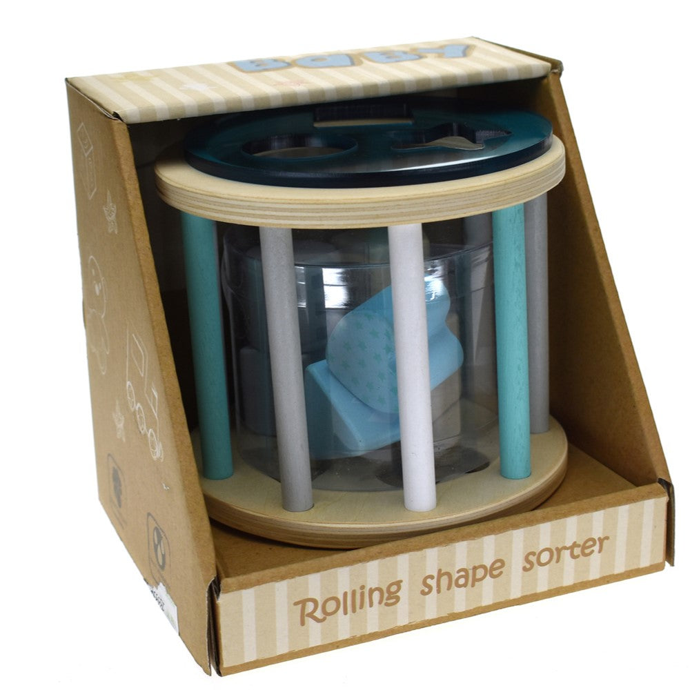 Toddlers Rolling Shape Sorter Toy Blue