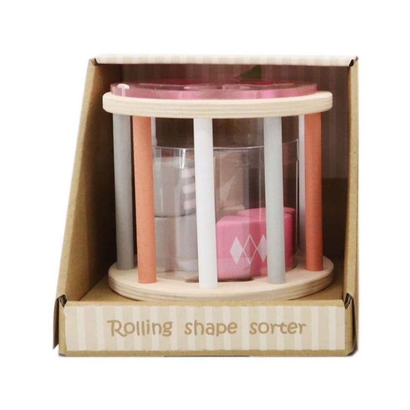 Toddlers Rolling Shape Sorter Toy Pink