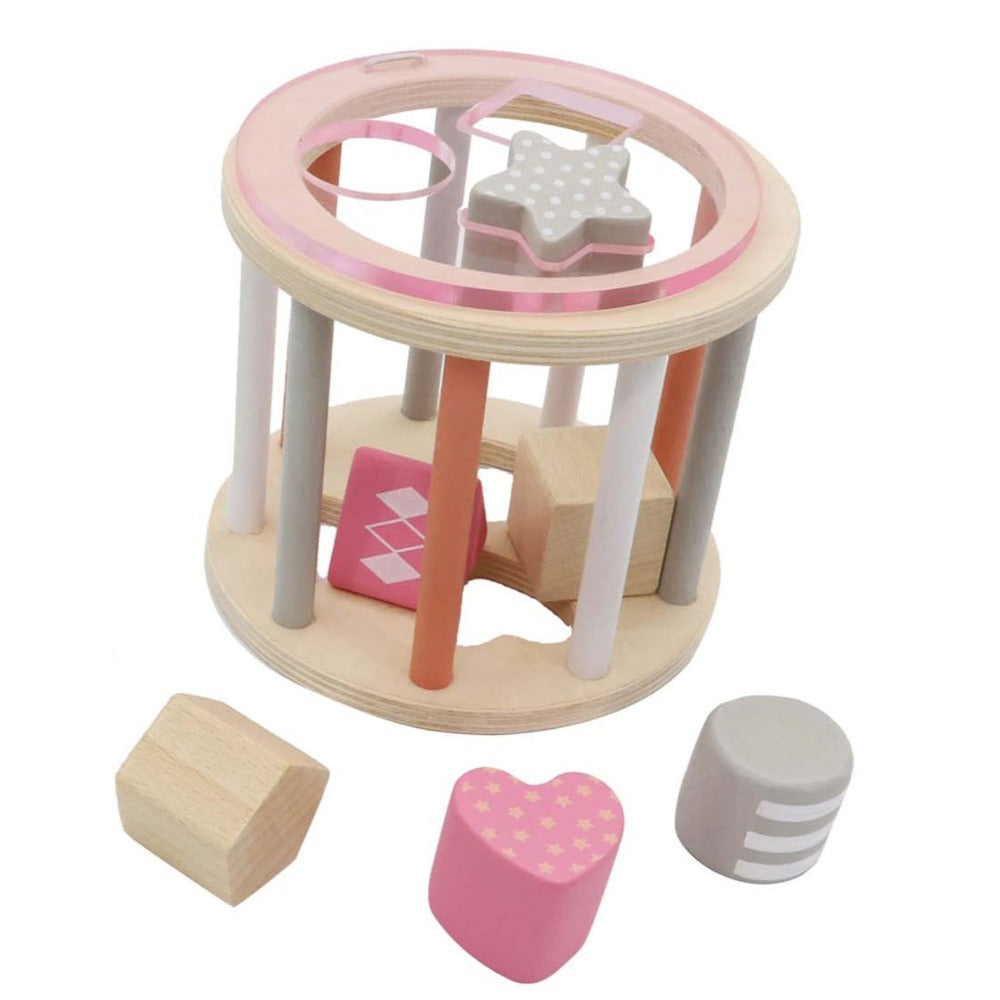 Toddlers Rolling Shape Sorter Toy Pink