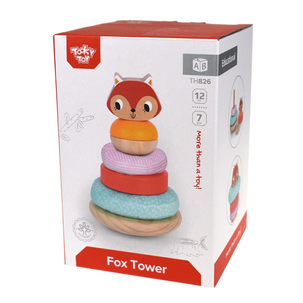 Toddlers Sensory Stacking Tower - Fox