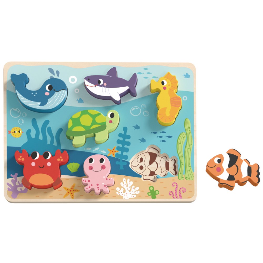 Toddlers Shape Sorter & Matching Puzzle Game - Marine