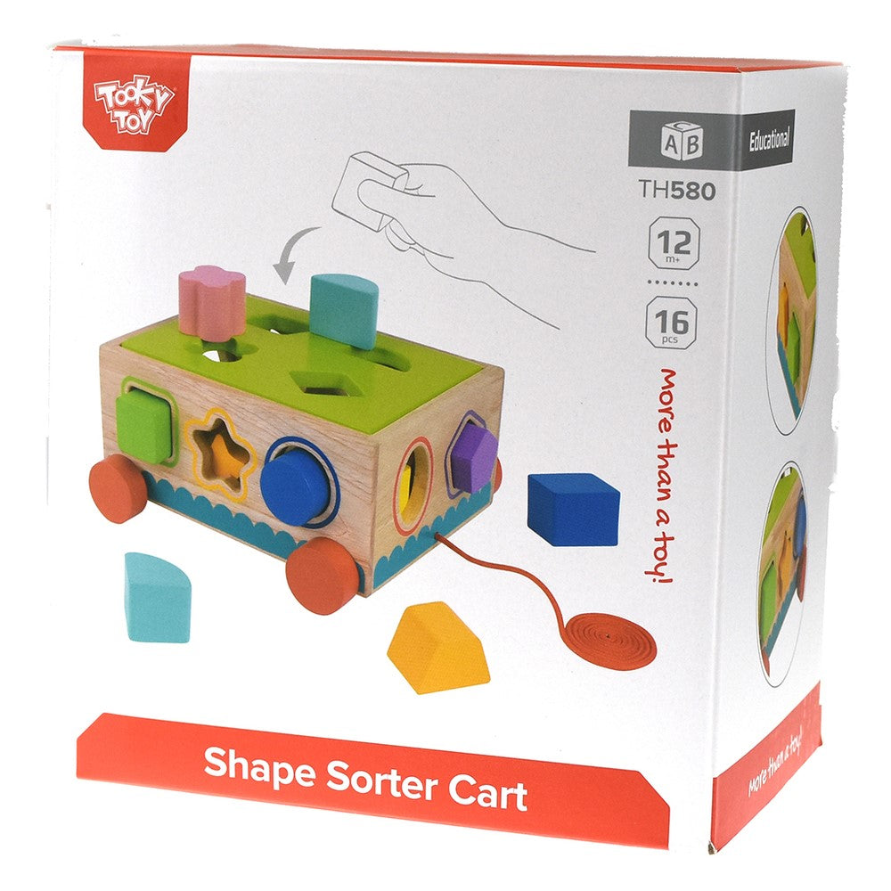 Toddlers Shape Sorters Game In Pull Cart