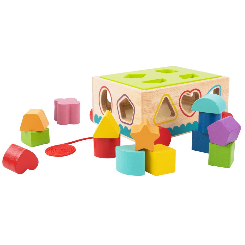 Toddlers Shape Sorters Game In Pull Cart