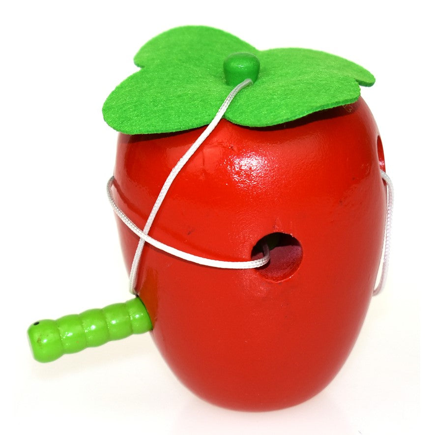 Toddlers Wooden Apple Lacing Toy