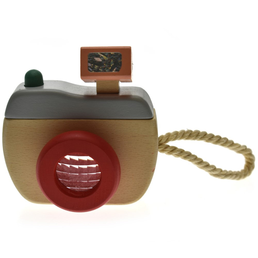 Toddlers Wooden Camera Kaleidoscope Maroon