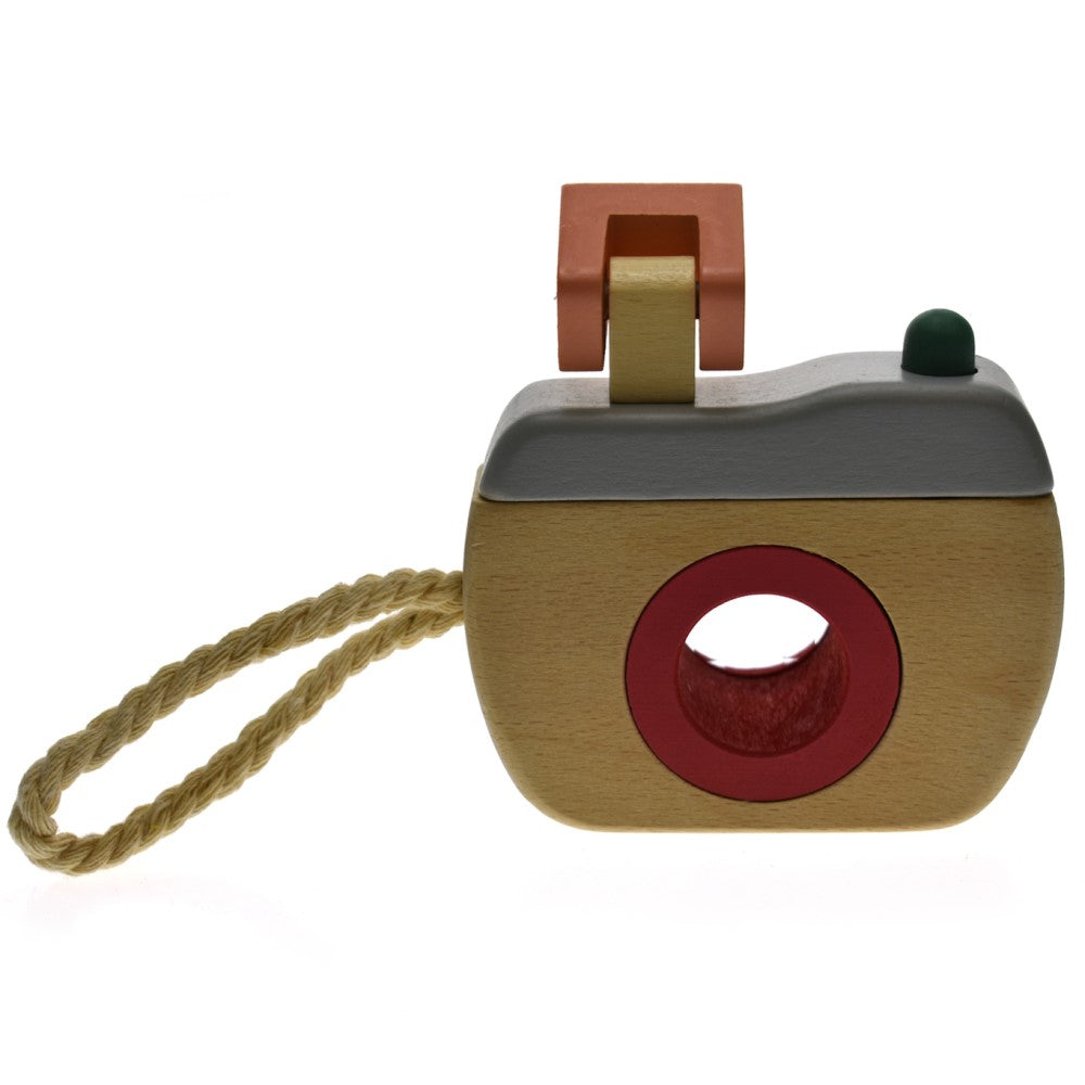 Toddlers Wooden Camera Kaleidoscope Maroon
