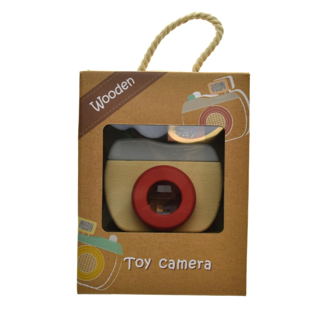 Toddlers Wooden Camera Kaleidoscope Maroon