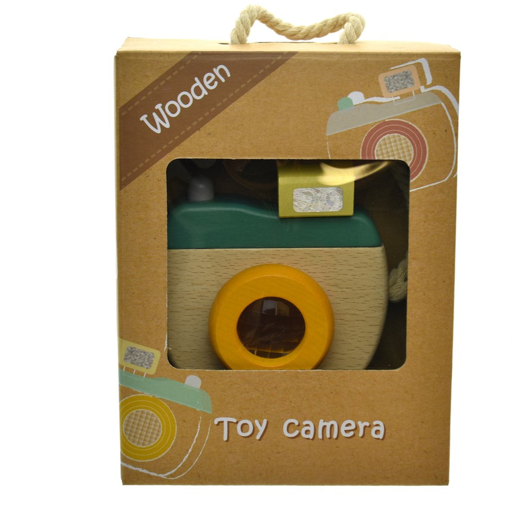 Toddlers Wooden Camera Kaleidoscope Olive