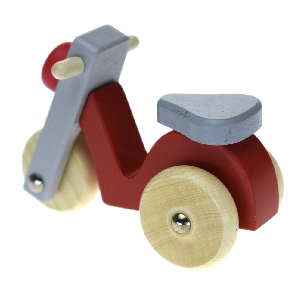 Toddlers Wooden Motorcycle Red