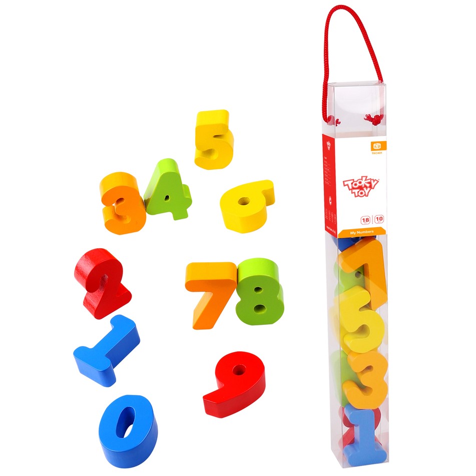 Toddlers Wooden Numbers Counting Blocks