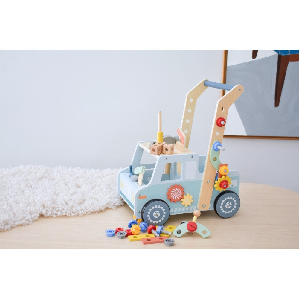 Tool Truck Push Walker - 2-in-1 Bench & Walker