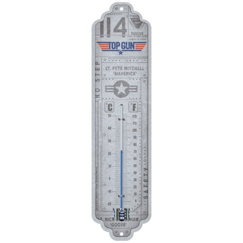 Top Gun Aircraft Nostalgic-Art Thermometer - White