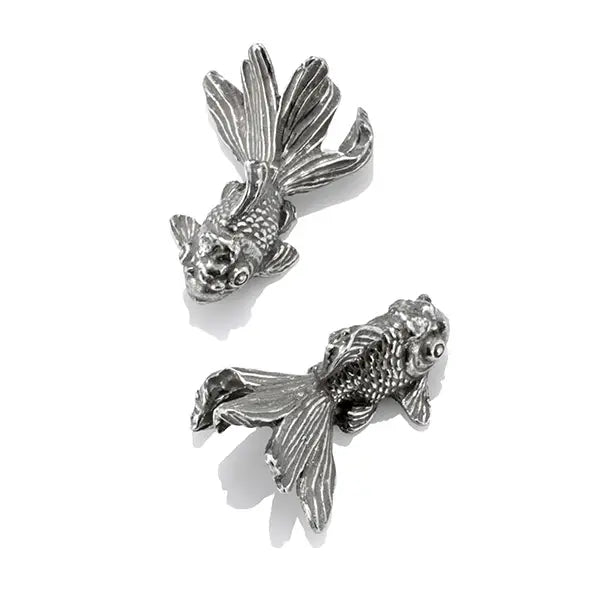 Touch of the Sea Goldfish Pewter Chopstick Rest Pair