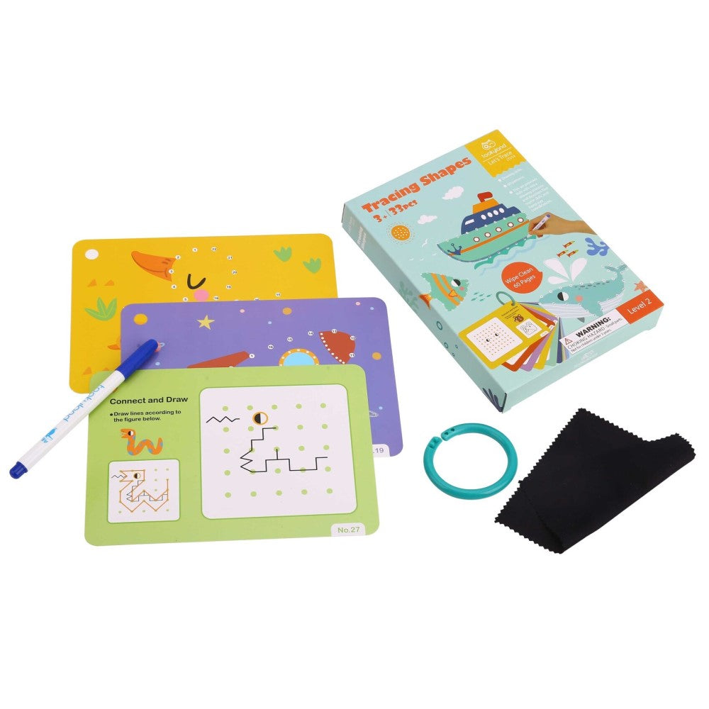 Trace & Draw Shapes Flash Cards