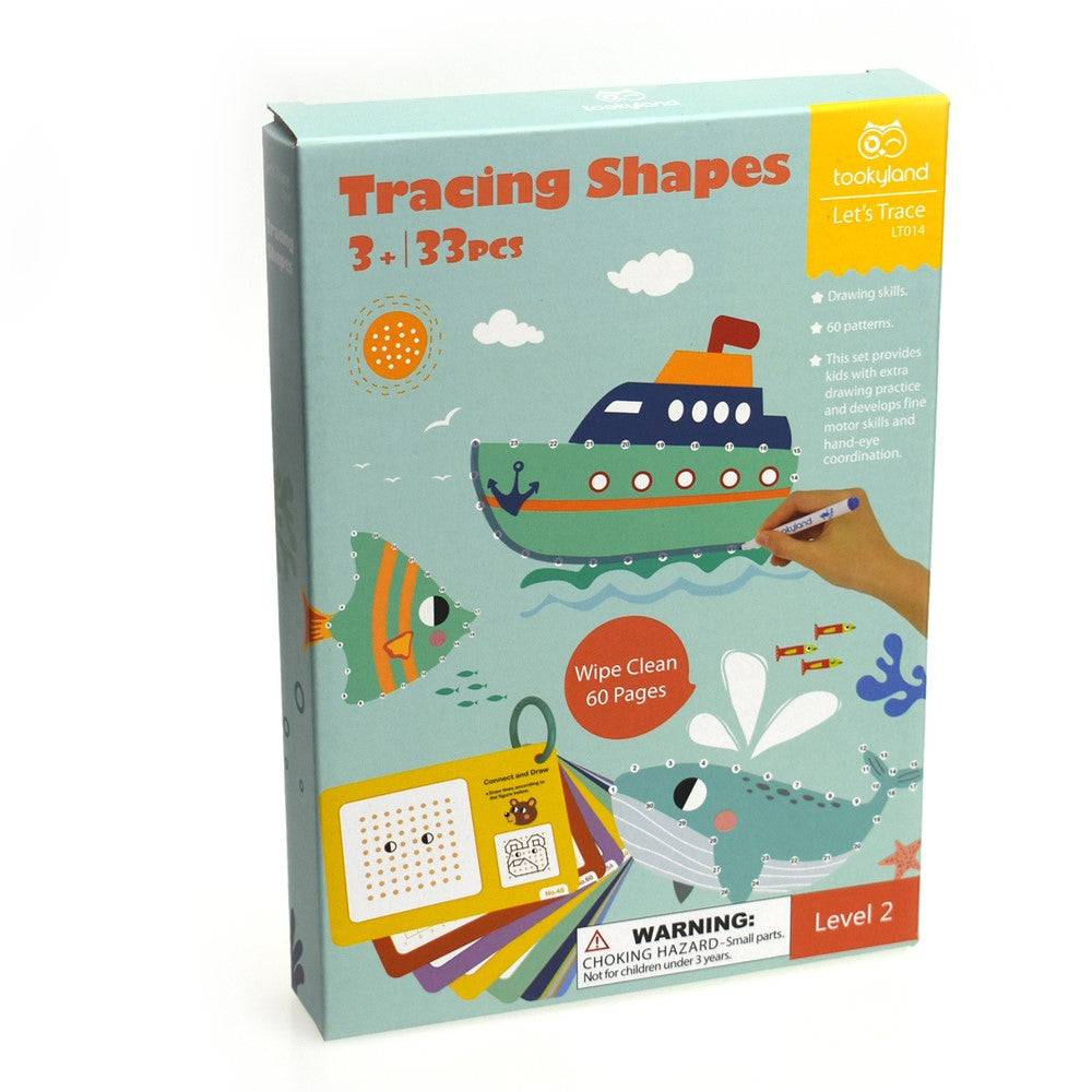 Trace & Draw Shapes Flash Cards