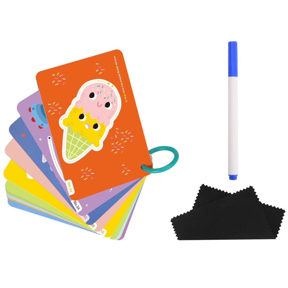 Trace & Draw Shapes Flash Cards
