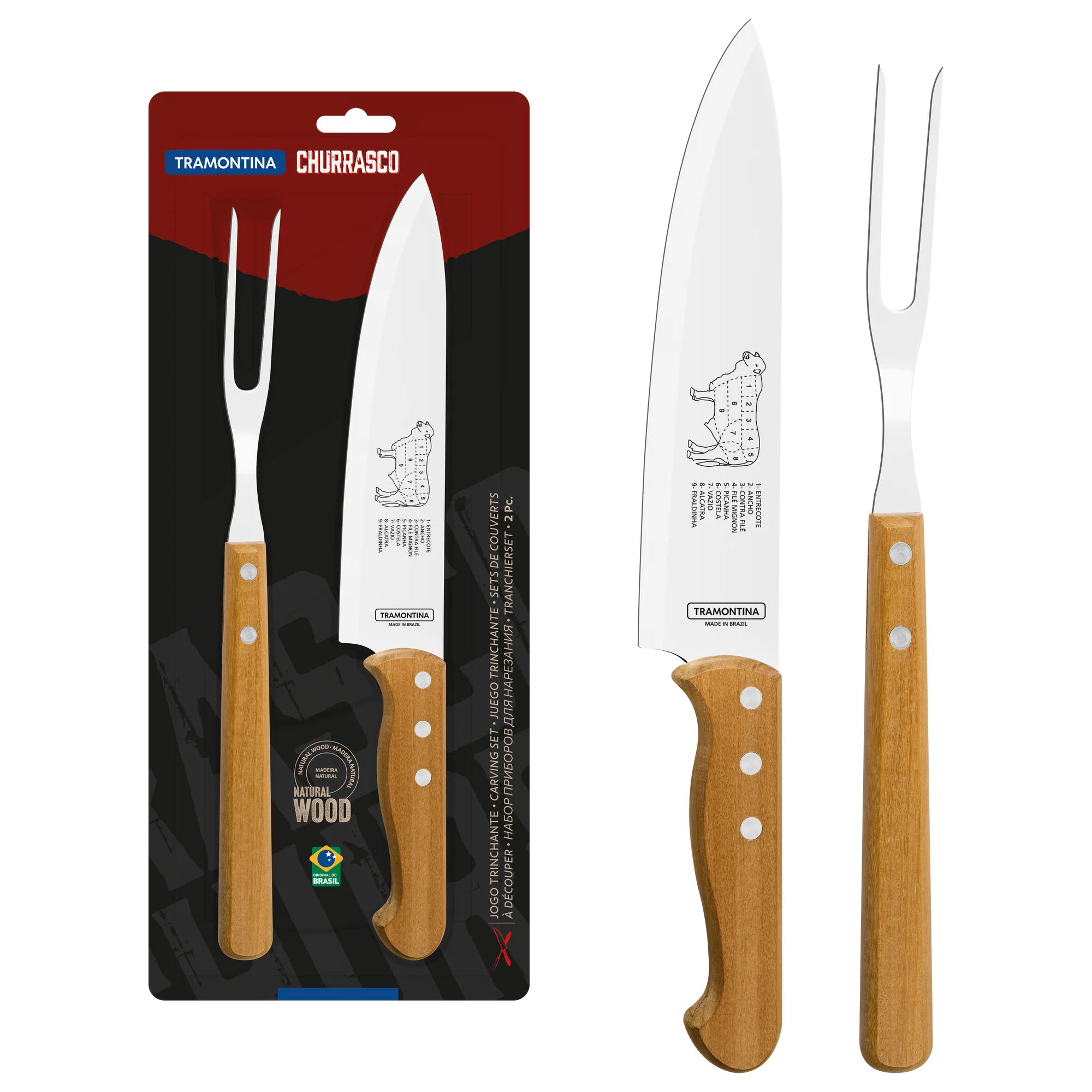 Tramontina 2-Piece Stainless-Steel Blades Carving Set