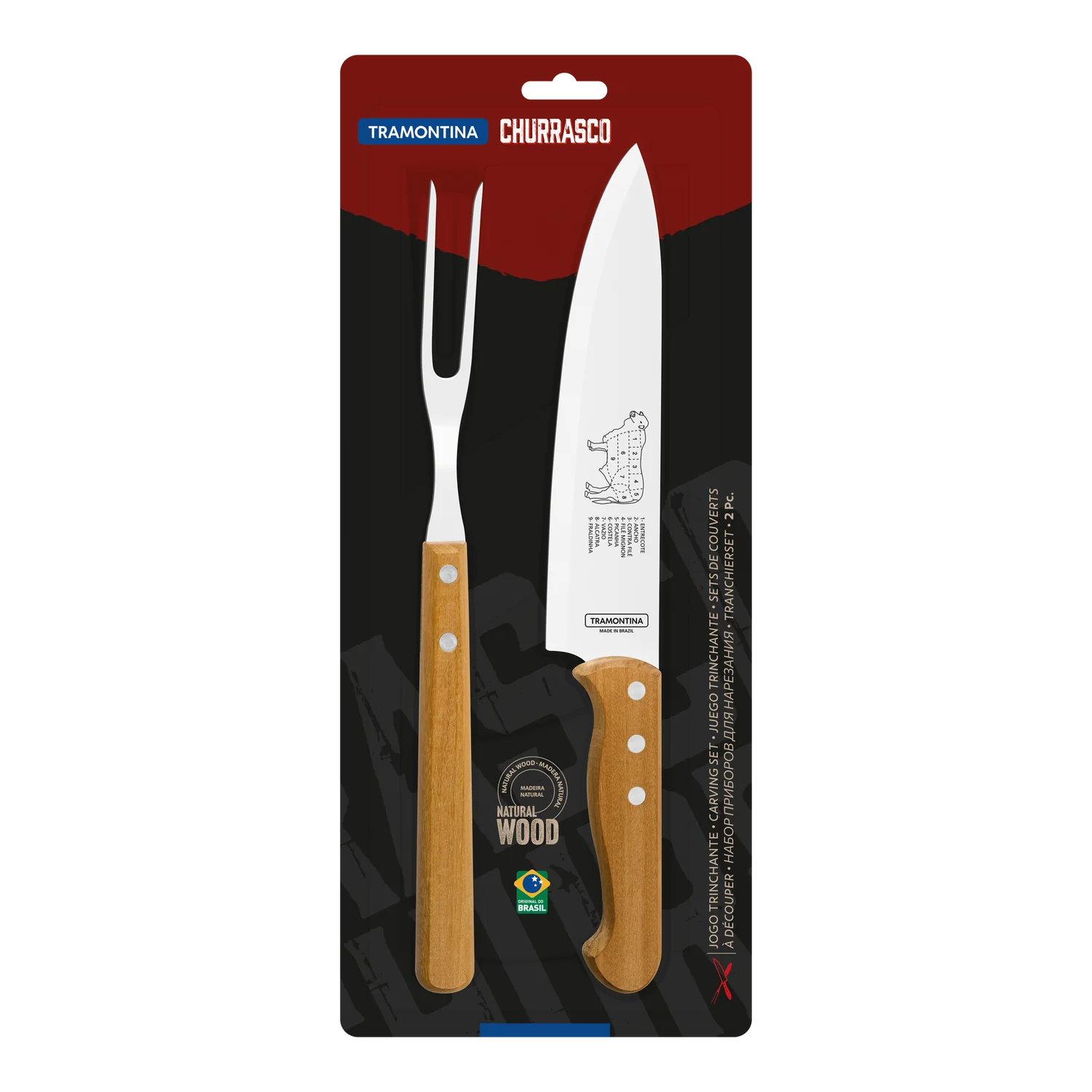 Tramontina 2-Piece Stainless-Steel Blades Carving Set