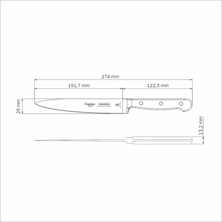 Tramontina Century Wood Utility Knife - 6"
