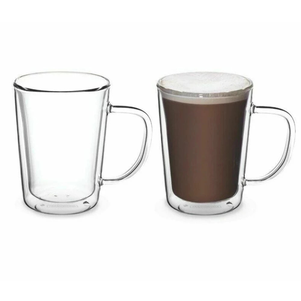 Tramontina 2Pcs Double Wall Glass Coffee & Tea Cup 250ml
