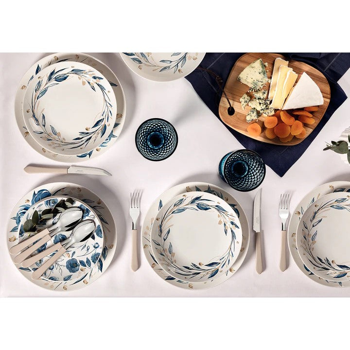 Tramontina Floral Set of 6 Decorated Porcelain Dinner Plate 21cms