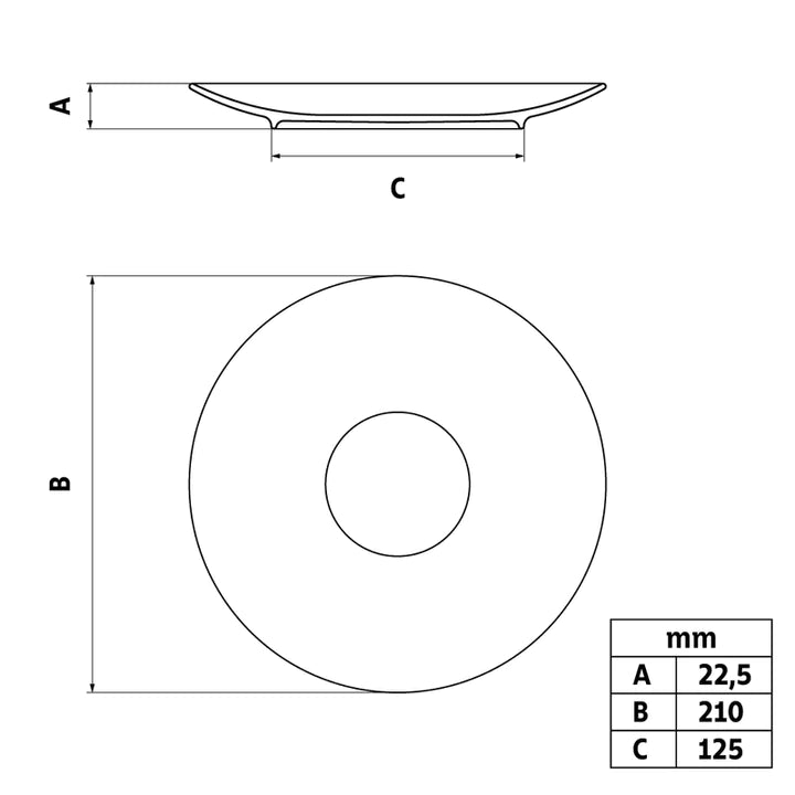 Tramontina Floral Set of 6 Decorated Porcelain Dinner Plate 21cms