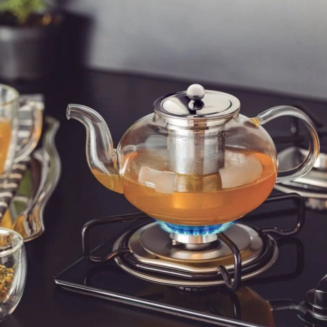 Tramontina Glass and Stainless Steel Teapot with Infuser 1 L