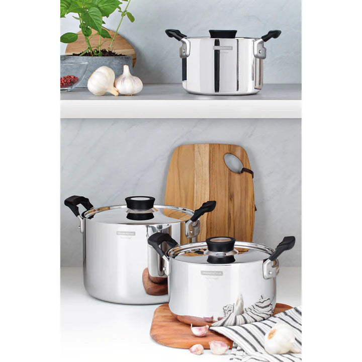 Tramontina Grano Compact 3Pcs Stainless Steel Cookware Set