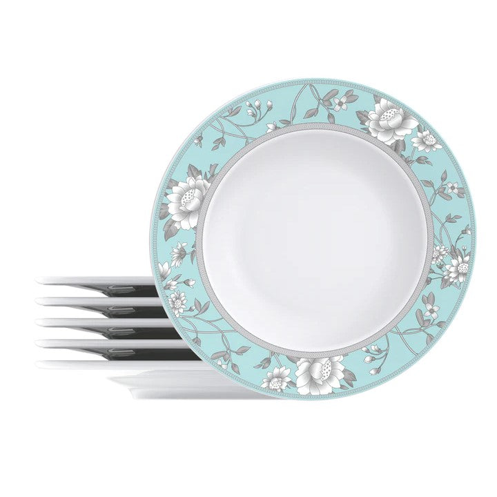 Tramontina Helen Set of 6 Decorated Porcelain Dinner Plates 27cms