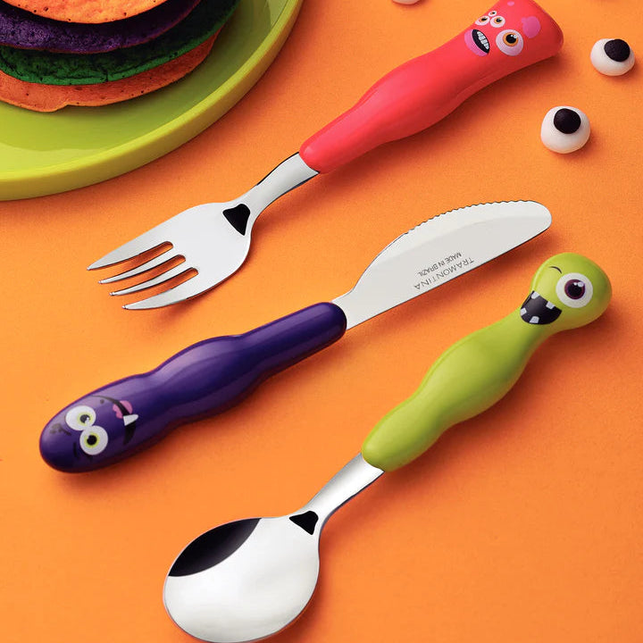 Tramontina Lirous 3-Piece Colorful Children's Flatware Set