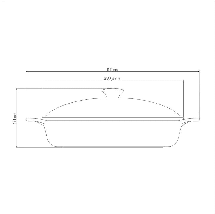 Tramontina Lyon Black Frying Pan 4.3 Litres