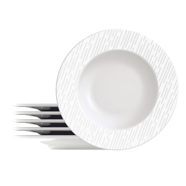 Tramontina Marie 6-Piece Set of Porcelain Dinner Plates 27cms
