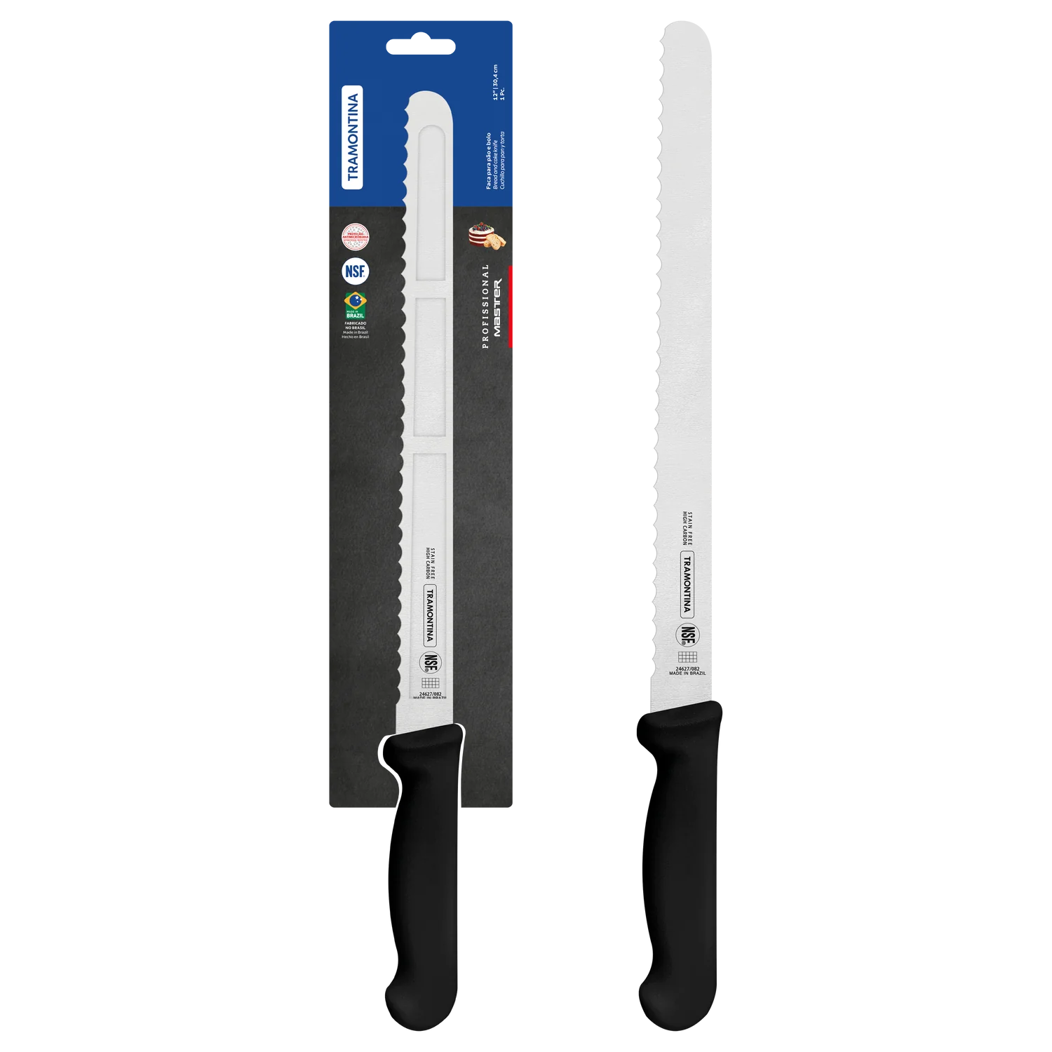 Tramontina Professional Master Black Bread Knife 12"