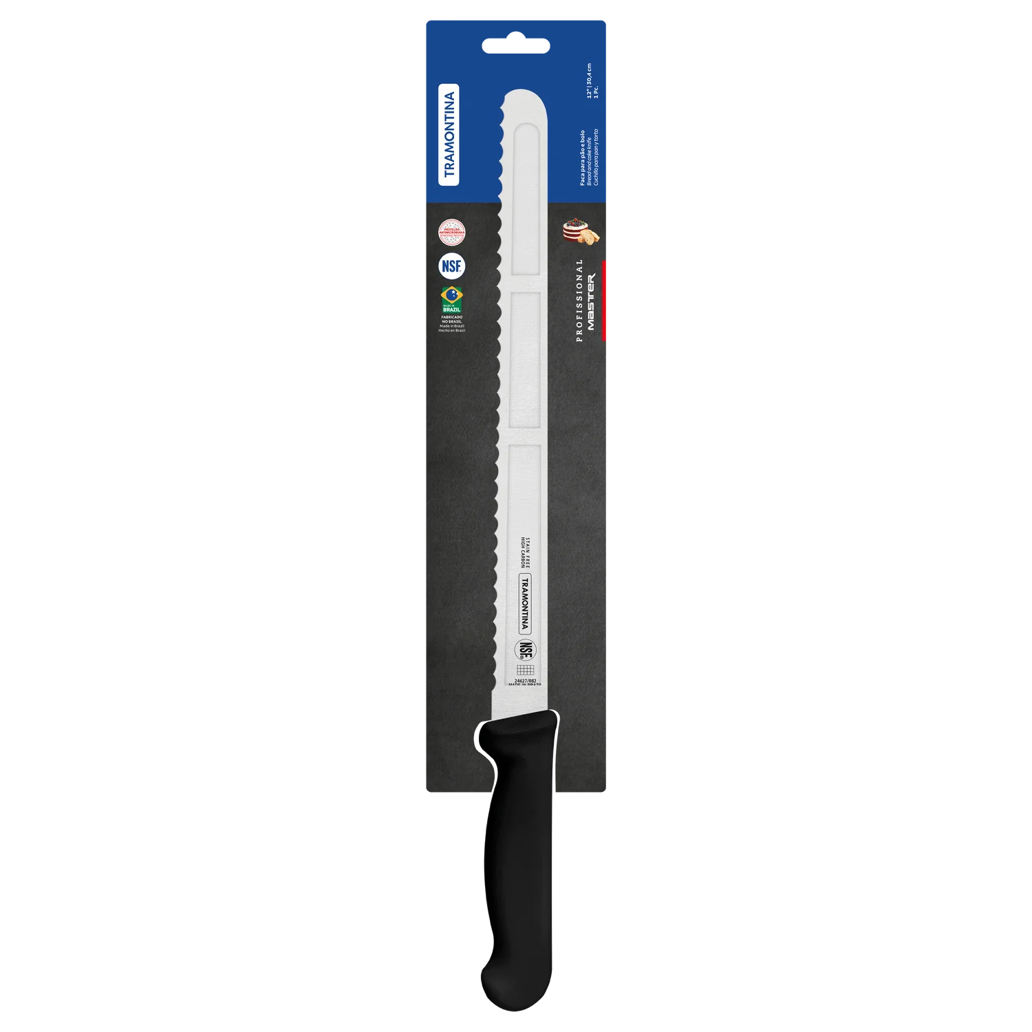 Tramontina Professional Master Black Bread Knife 12"