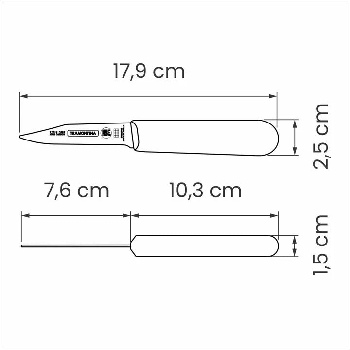 Tramontina Professional Master Black Paring Knife 3"