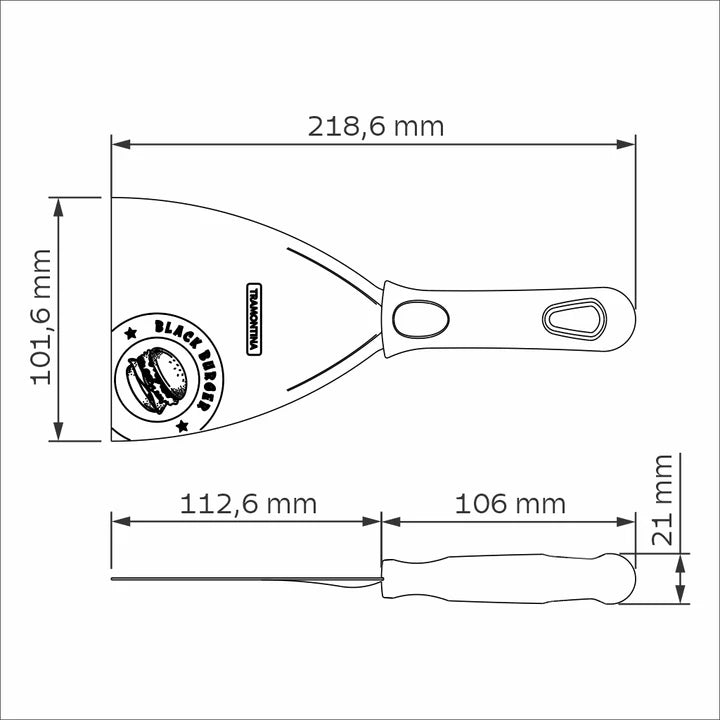 Tramontina Spatula with Black Polypropylene Handle