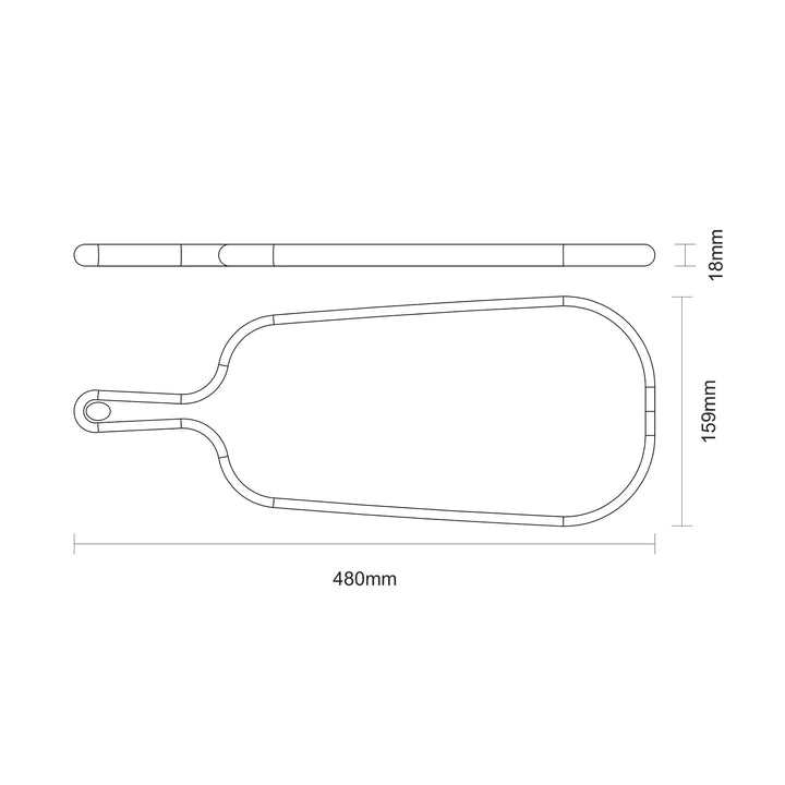 Tramontina Teak Provence Breadboard with Handle 48 x 19cms