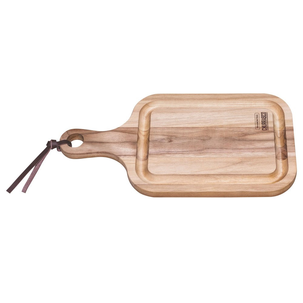 Tramontina Teak Wood Cutting Board with Handle 40 X 21cms