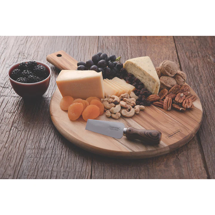 Tramontina Teak Wood Round Cutting Board With Handle 40x30cms
