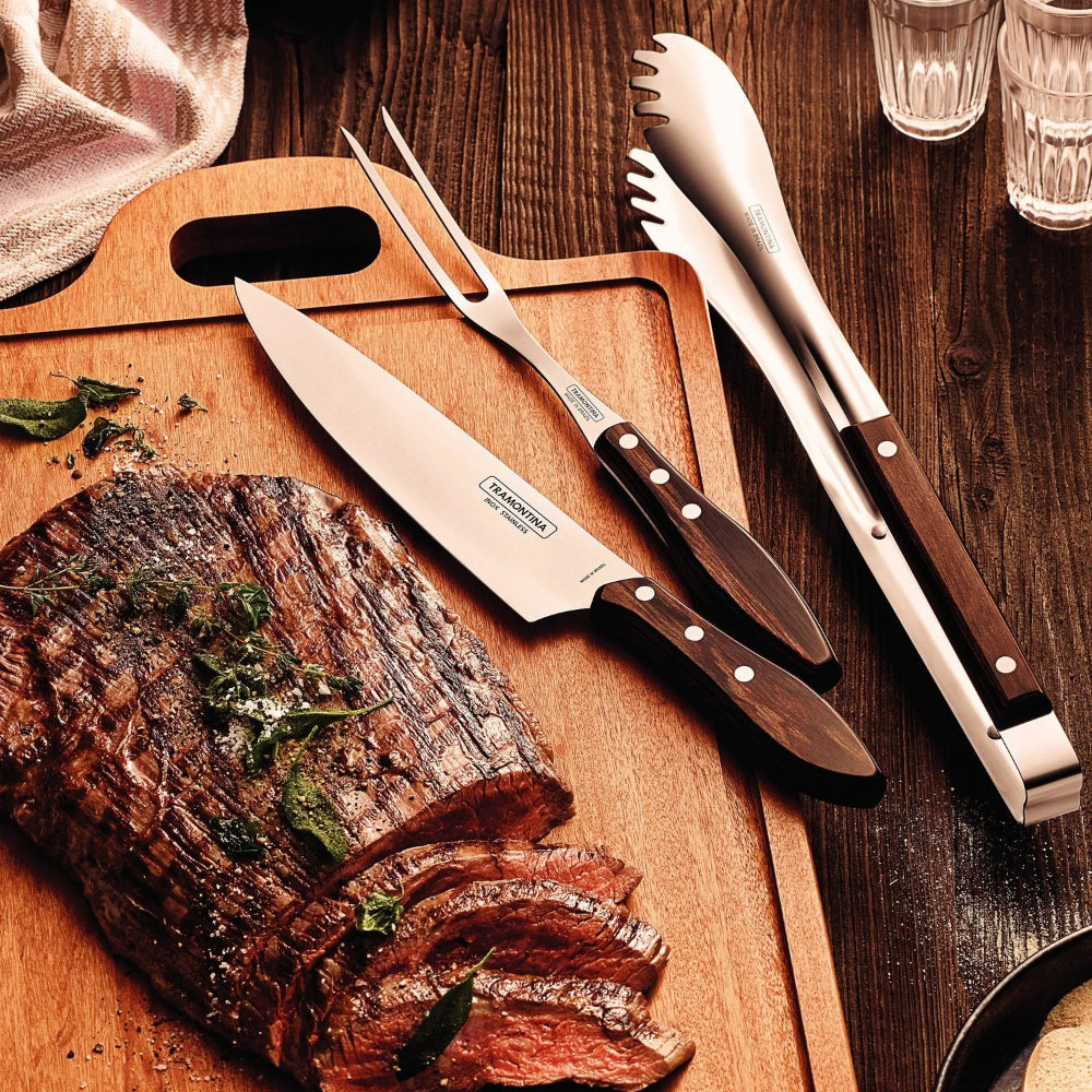 Tramontina Jumbo Steak Knife with Red Polywood Handle 5"