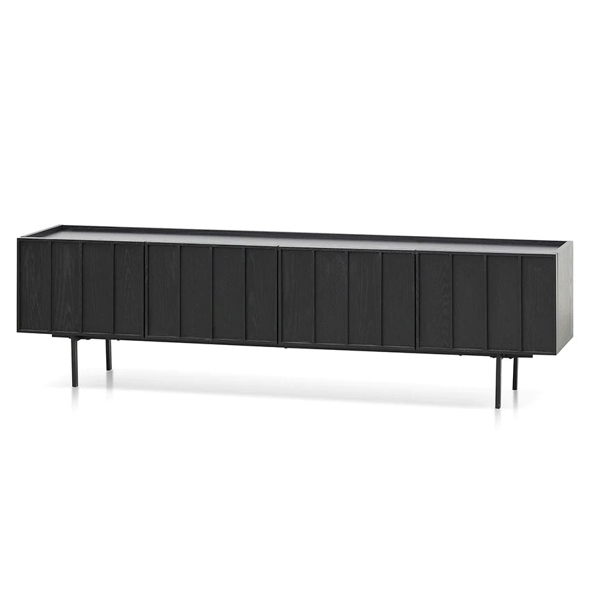 Transcend Striped TV Unit 200cms - Black
