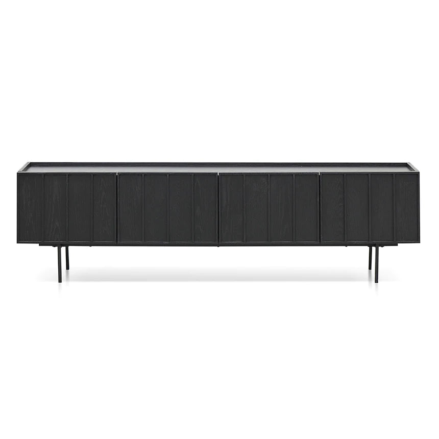 Transcend Striped TV Unit 200cms - Black