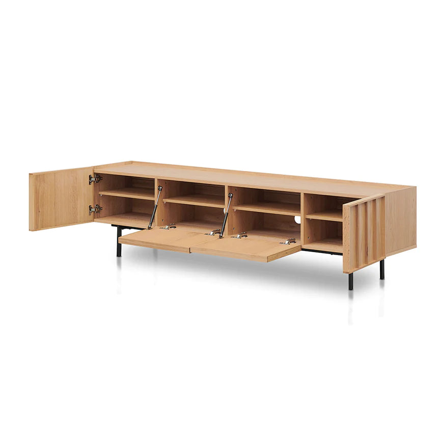 Transcend Striped TV Unit 200cms - Natural