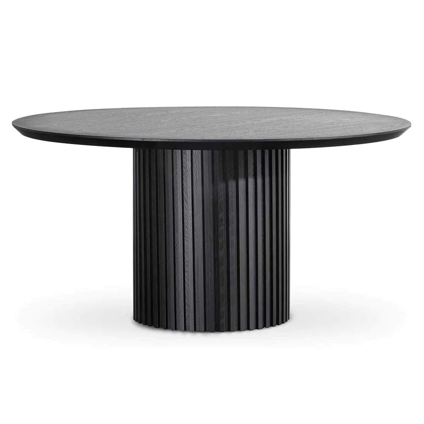 Transitional Treasure Round Dining Table 150cms - Black