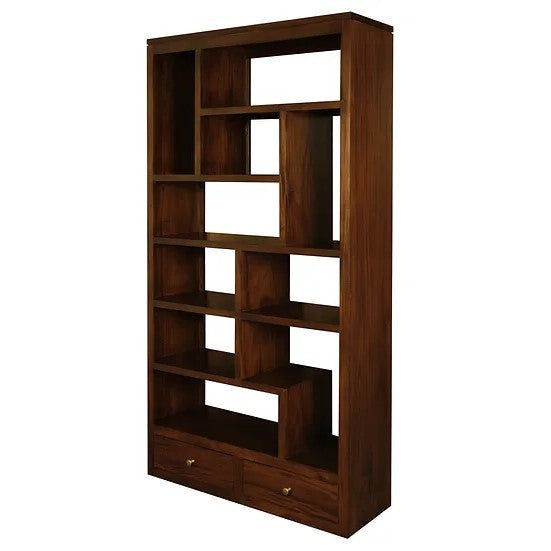 Trendy Designer 10 Cube Shelf with 2 Drawer - Brown