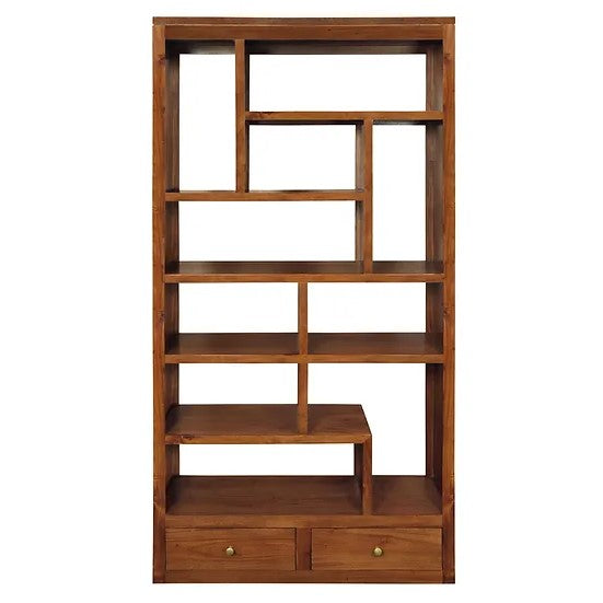 Trendy Designer 10 Cube Shelf with 2 Drawer - Light Brown